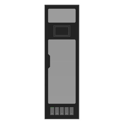 Computer Room Micro Module Data Center System Black Single Cabinet 220V AC 50HZ